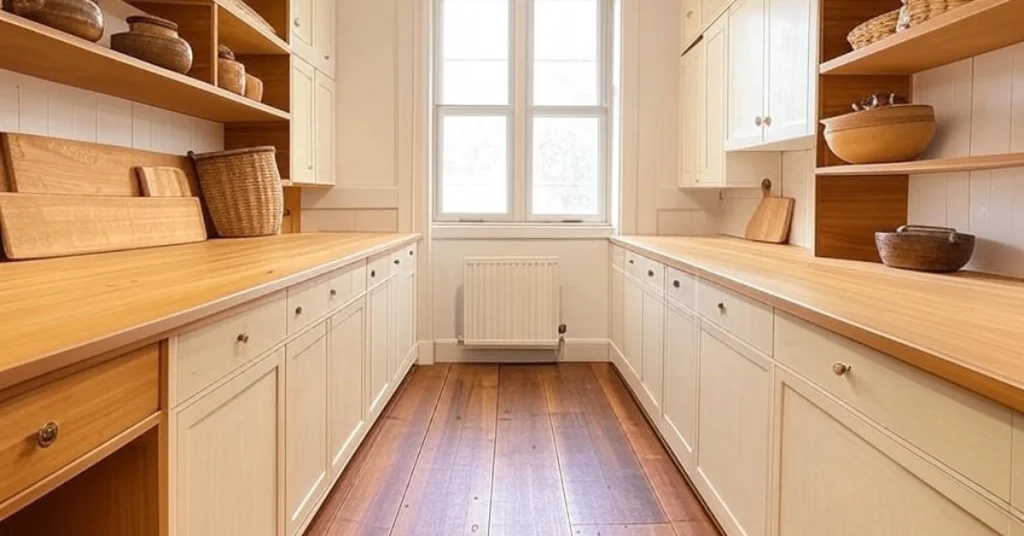 . Galley Rustic Kitchen