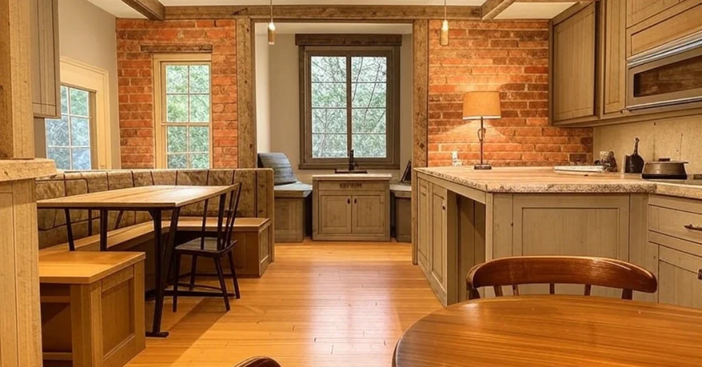 L-Shaped Rustic Kitchen