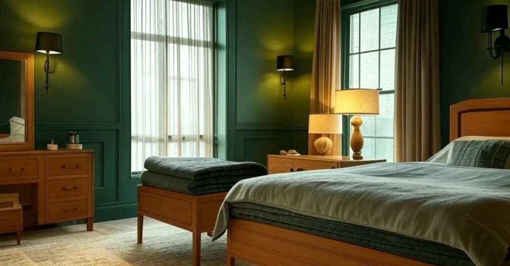 Lighting Tips for a Dark Green Bedroom