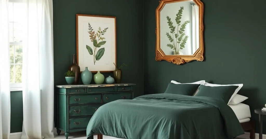 Budget-Friendly Dark Green Bedroom Ideas
