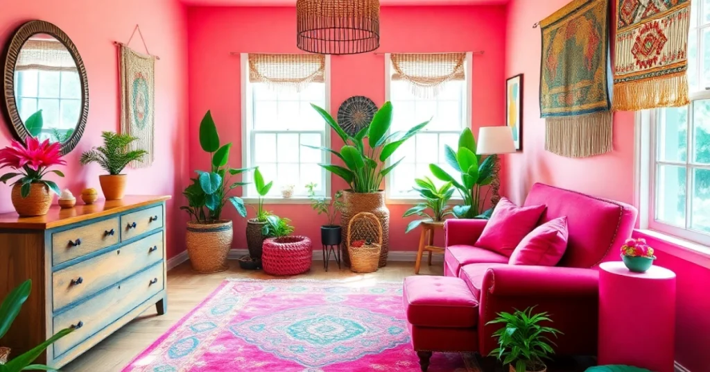 Bold Pink Boho