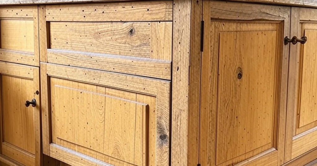 1. Reclaimed Wood Cabinets