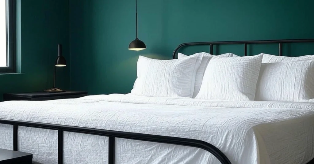 Color Pairings for a Dark Green Bedroom