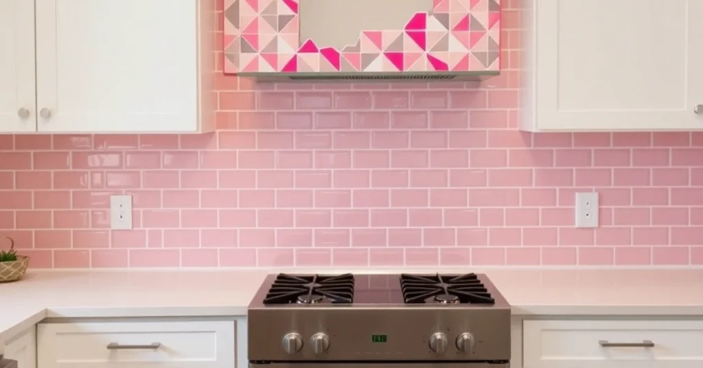 Pink Backsplash: A Subtle Statement