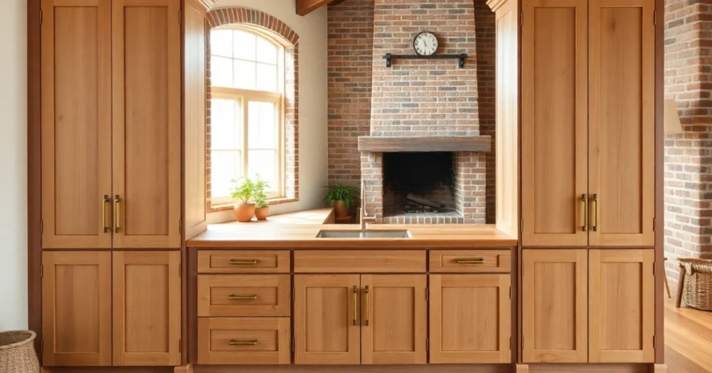 3. Shaker-Style Rustic Cabinets