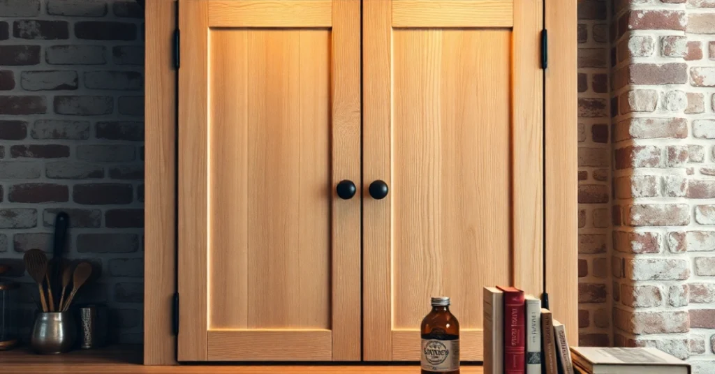 5. Rustic Wooden Cabinets