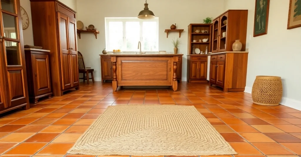 7. Terracotta Tile Flooring