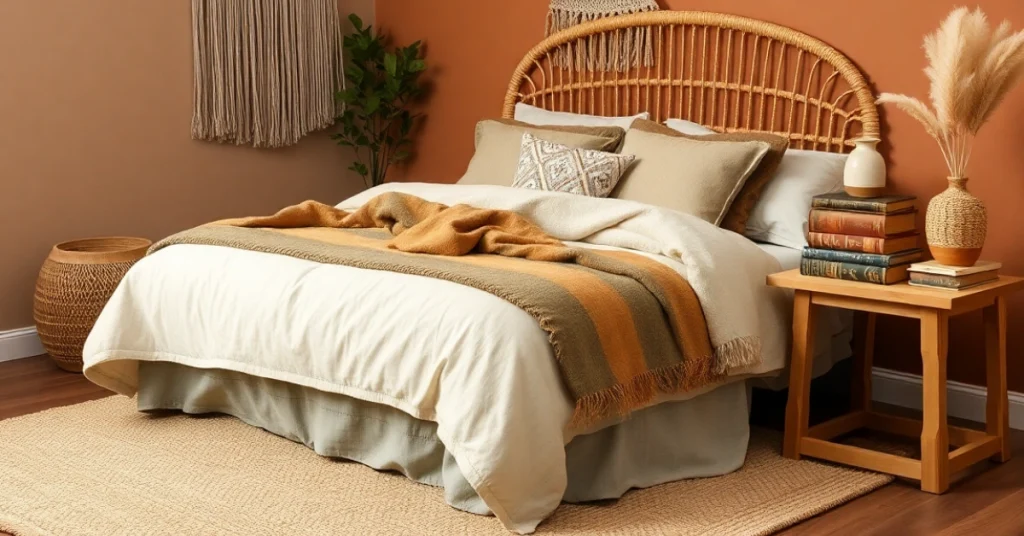 4. Bohemian Neutral Bedroom