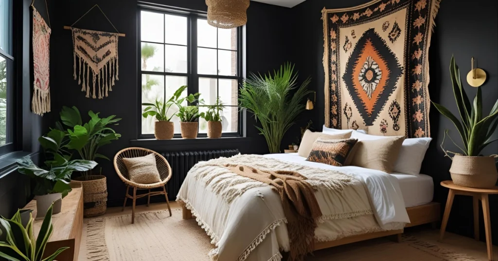 Inspiration from Real Black Boho Bedrooms