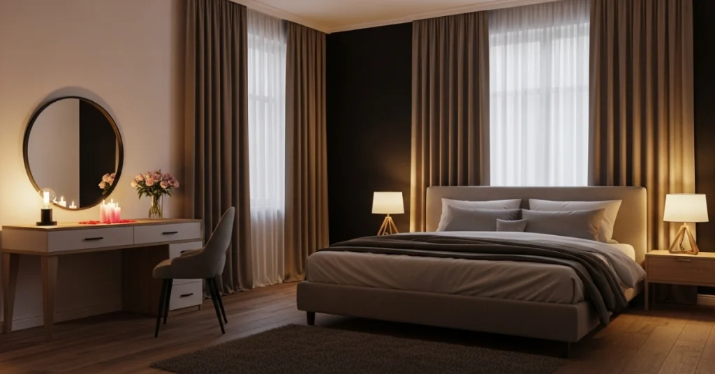 Smart Lighting for a Modern Romantic Bedroom