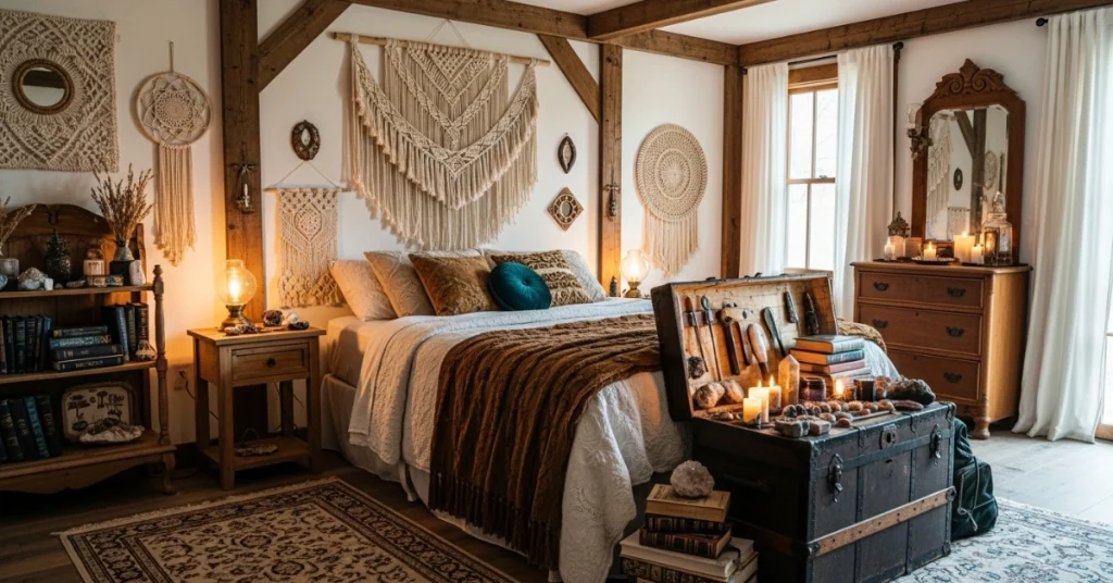 What Defines a Rustic Boho Witchy Bedroom?