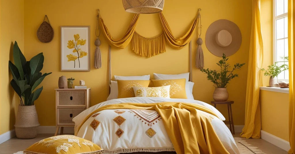 Choosing the Right Yellow for Your Boho Bedroom