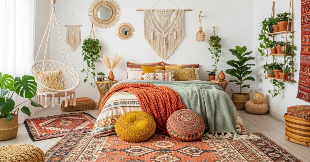 2. Boho Aesthetic Bedroom Ideas