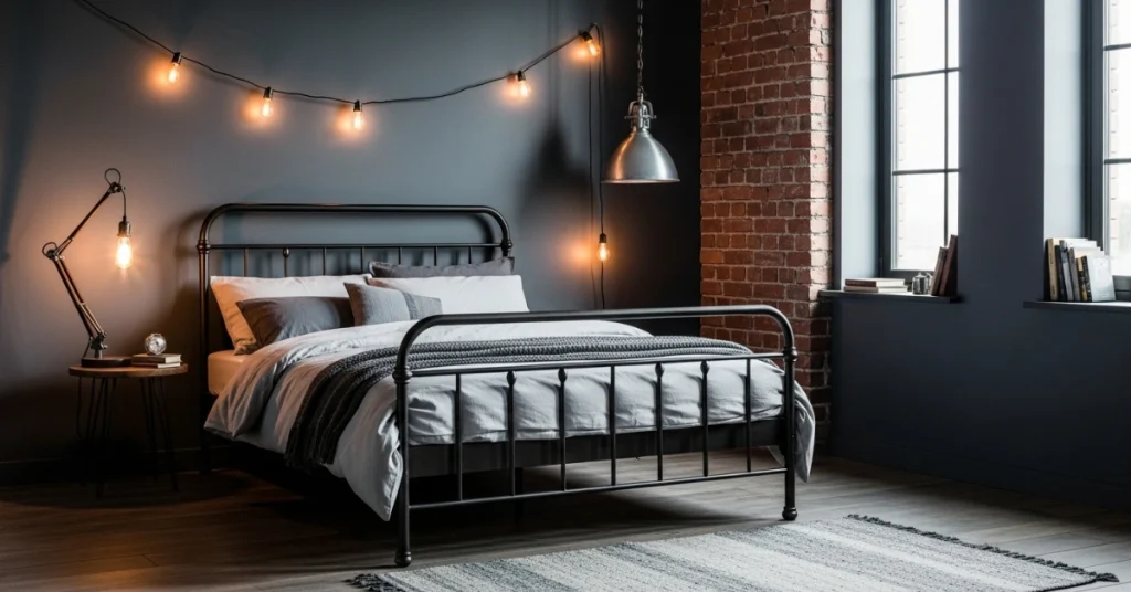 5. Industrial Aesthetic Bedroom Ideas