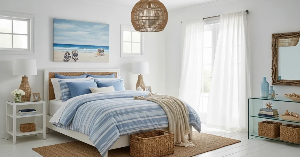 6. Coastal Aesthetic Bedroom Ideas