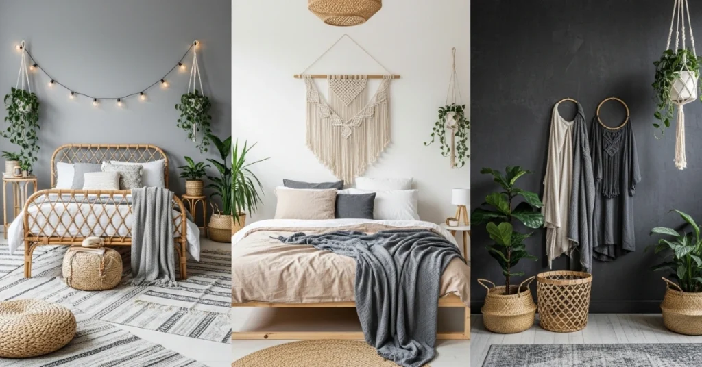 Real-Life Gray Boho Bedroom Examples